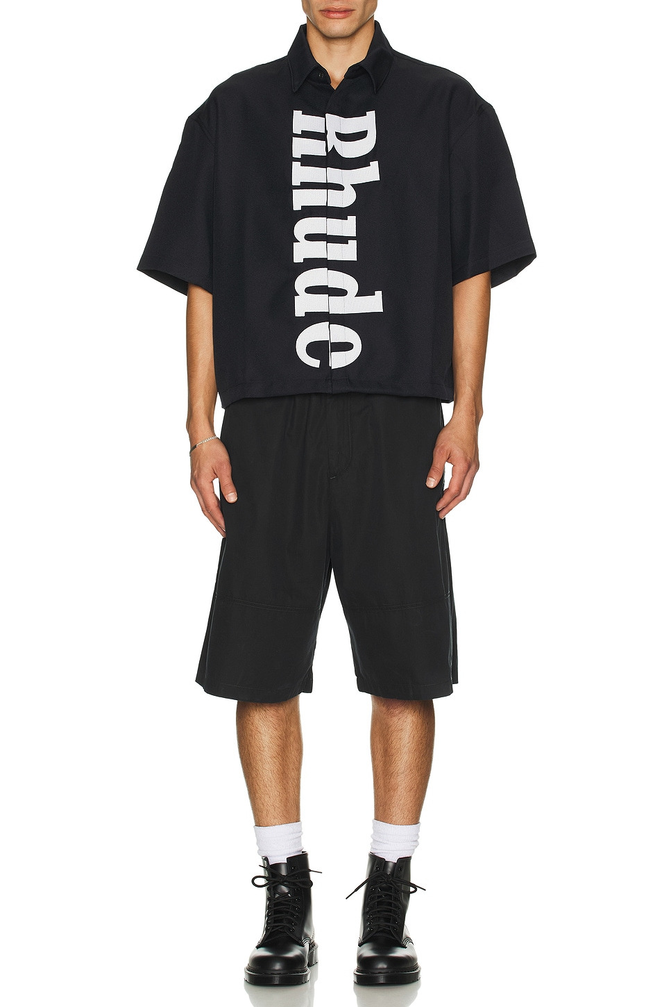 Center Logo Button Up Shirt - 4