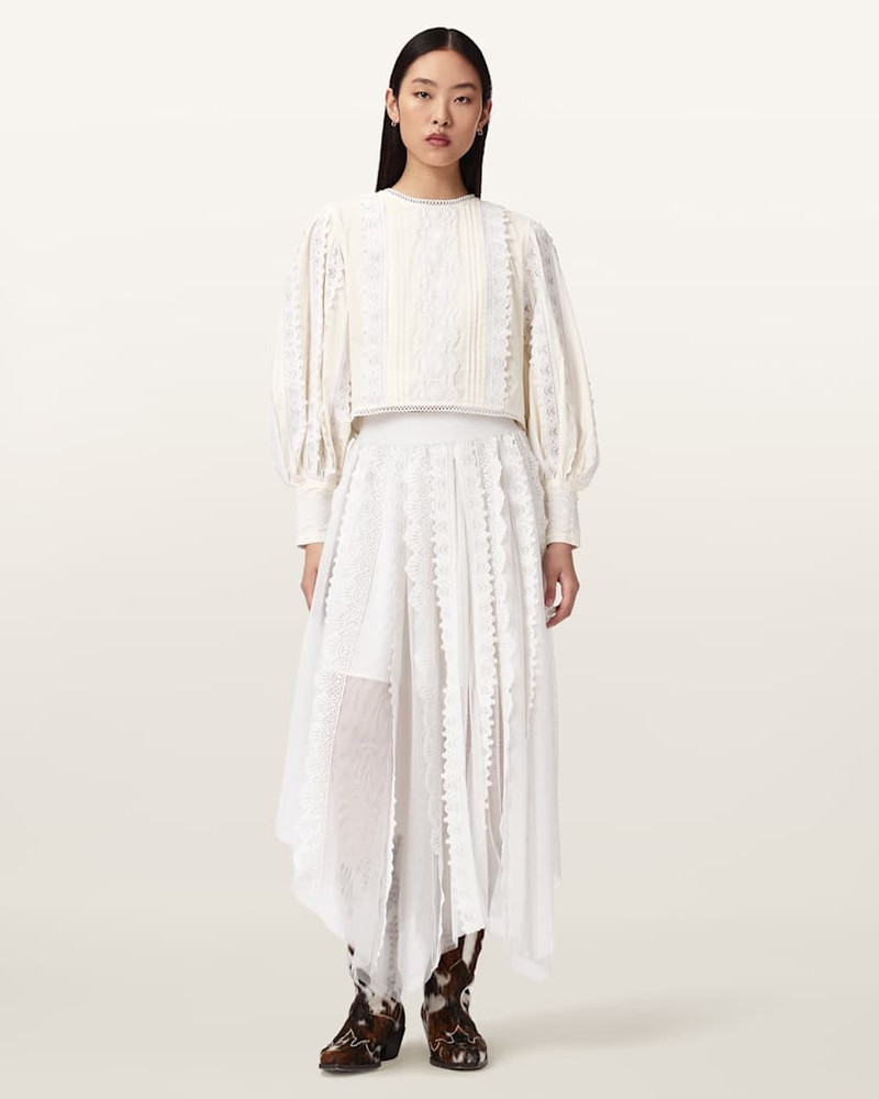 ALLSAINTS HART LACE EMBROIDERED TOP outlook