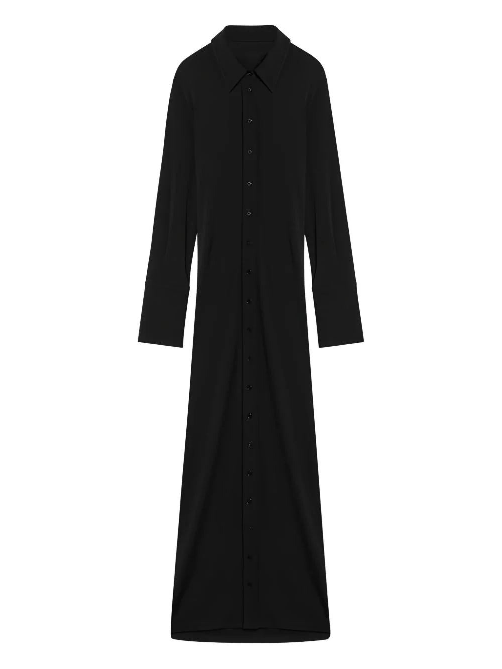 button-front maxi shirt dress - 1