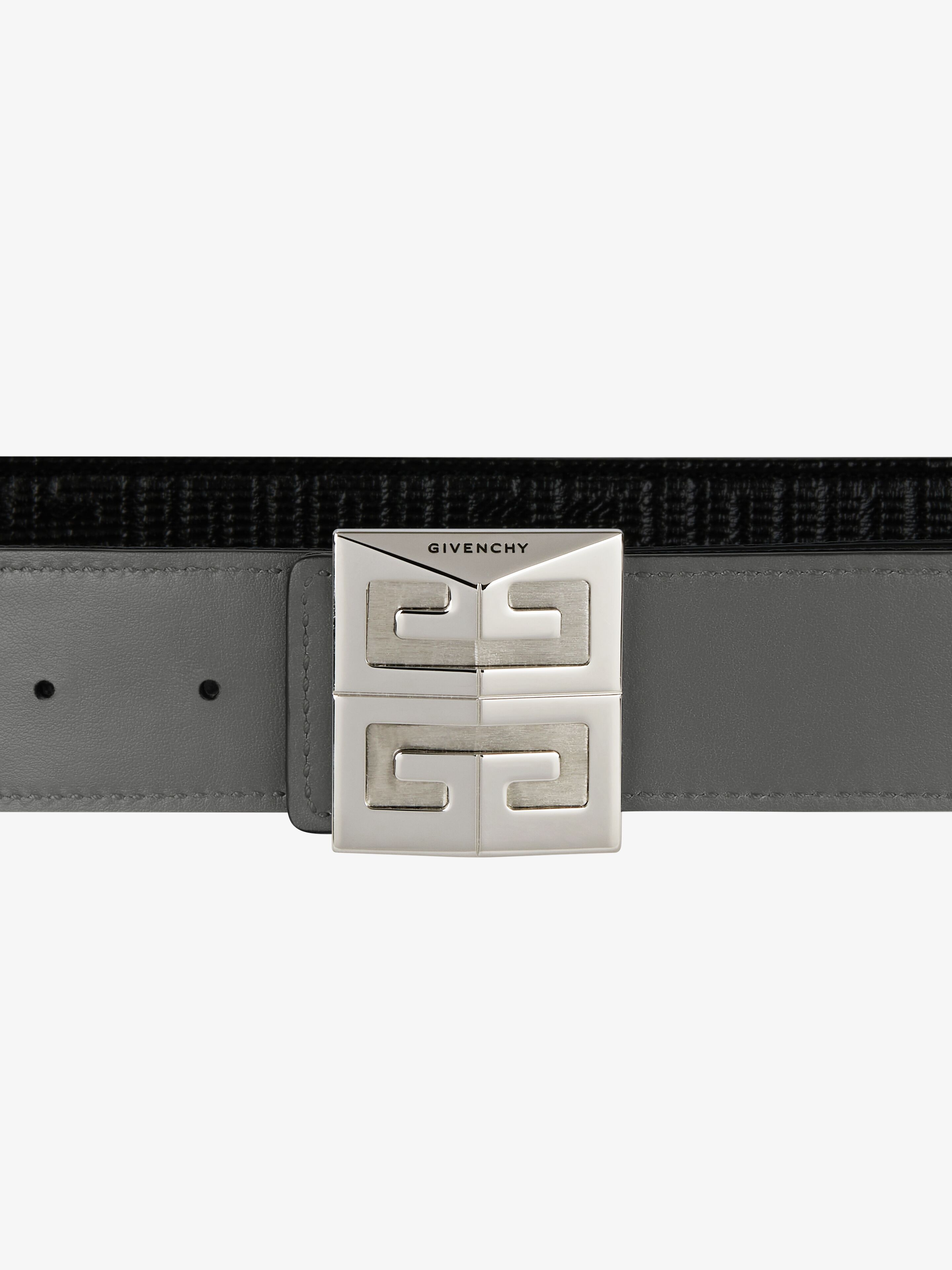 4G REVERSIBLE BELT IN LEATHER AND 4G COATED CANVAS - 5