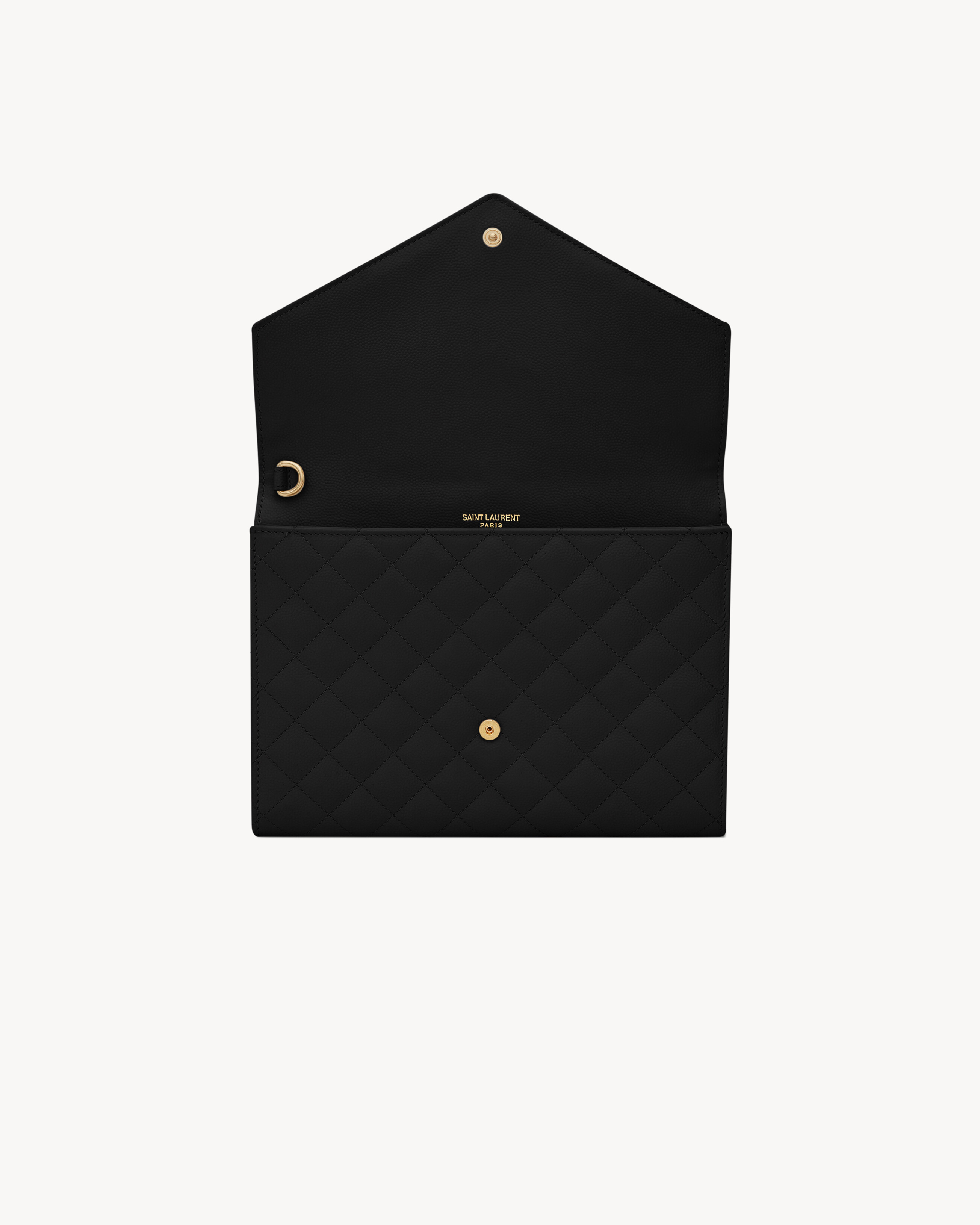 ENVELOPE FLAP POUCH IN MIX MATELASSÉ GRAIN DE POUDRE LEATHER - 5
