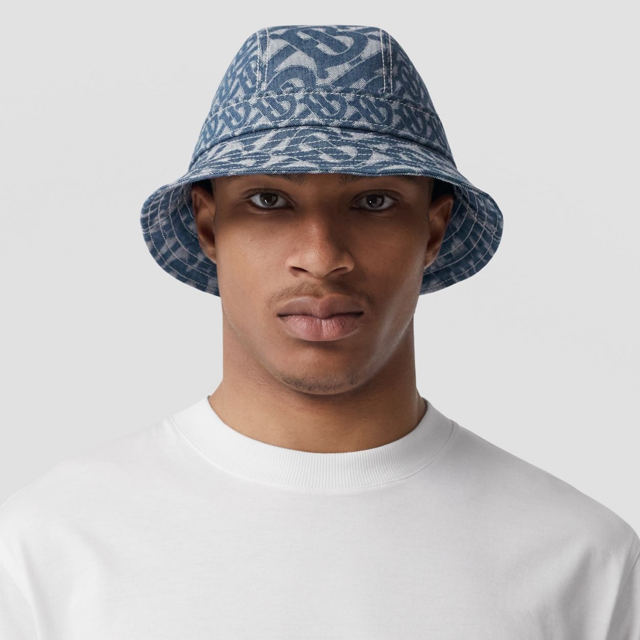 Monogram Motif Denim Bucket Hat - 3