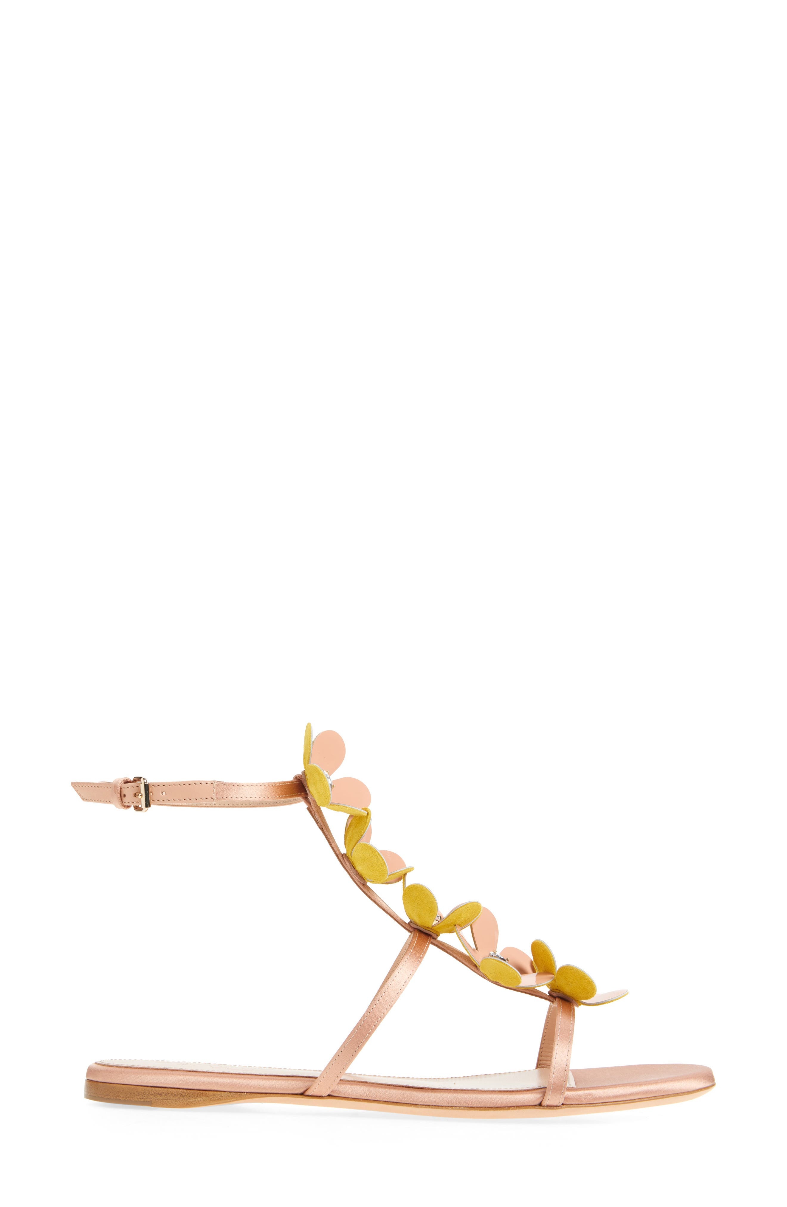 Giambattista Valli Flower Ankle Strap Sandal in Beige at Nordstrom - 3