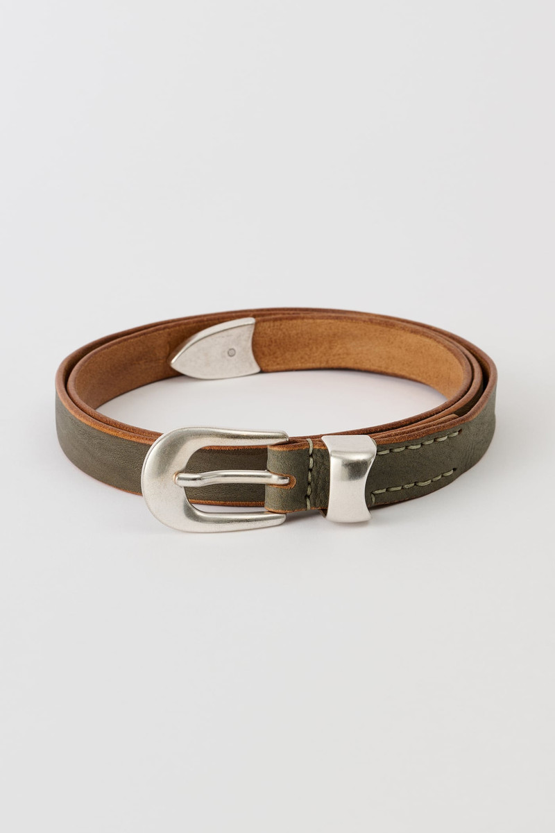 Our Legacy 2 cm Belt Overcast Blue Leather outlook