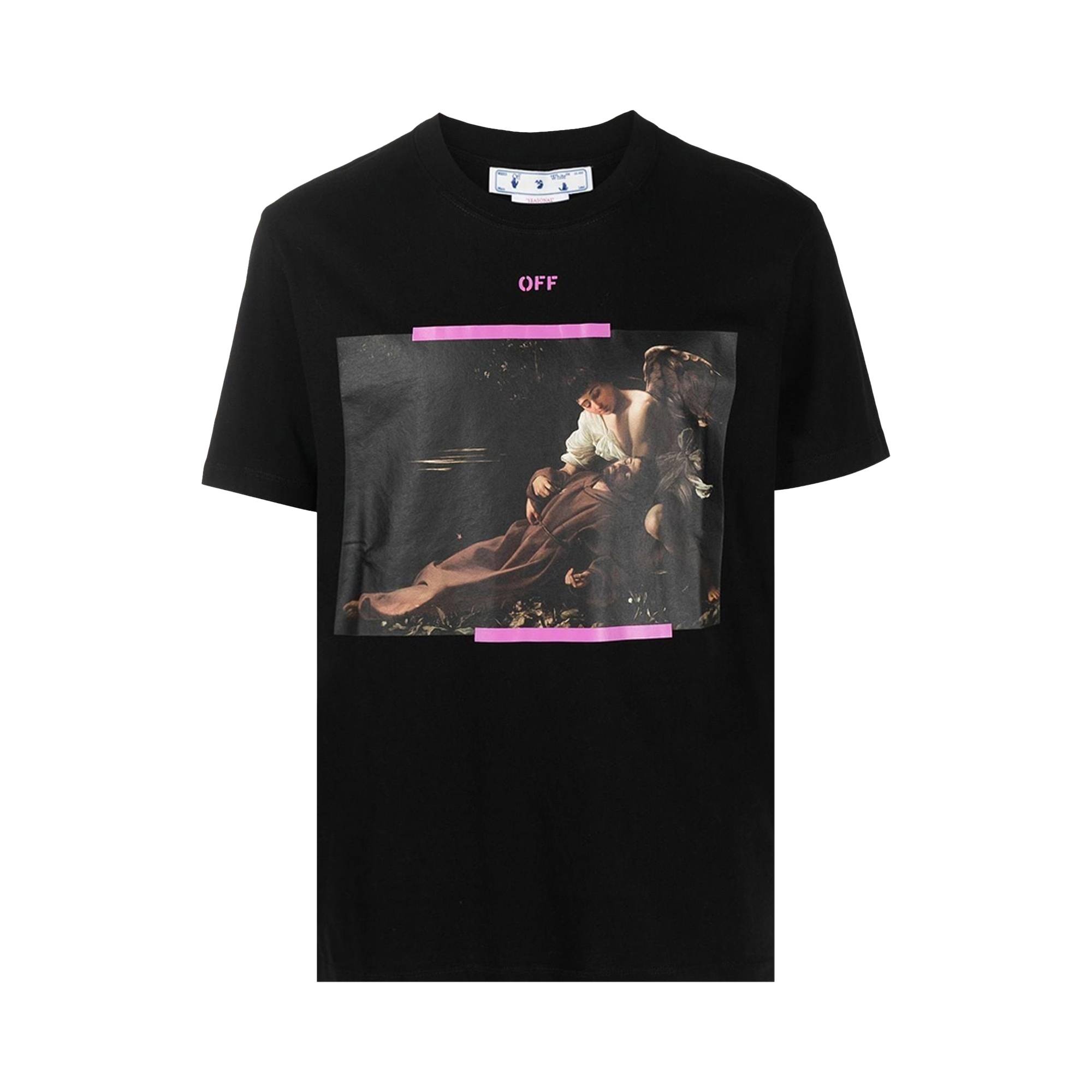 Off-White Arrow Caravaggio St Fran Slim Short-Sleeve Tee 'Black' - 1