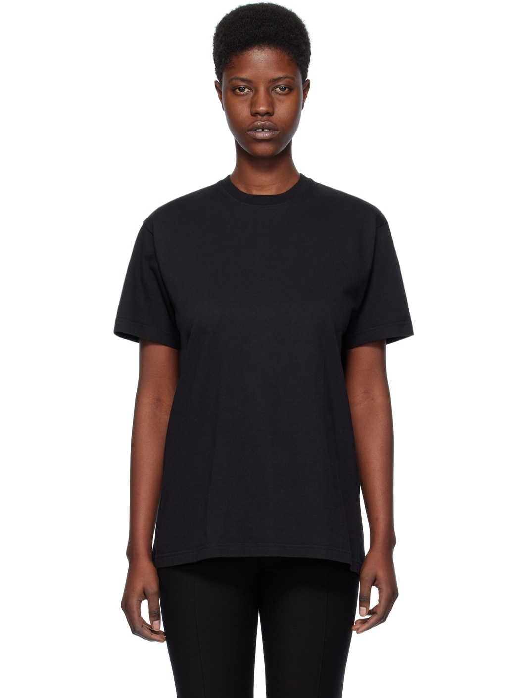 Black Straight T-Shirt - 1