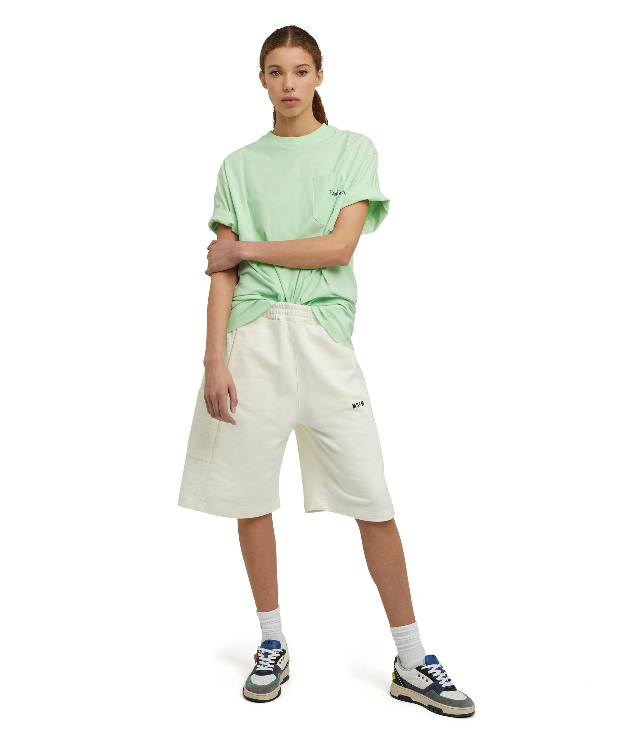 Organic cotton crewneck t-shirt from the MSGM Fantastic Green Capsule - 9