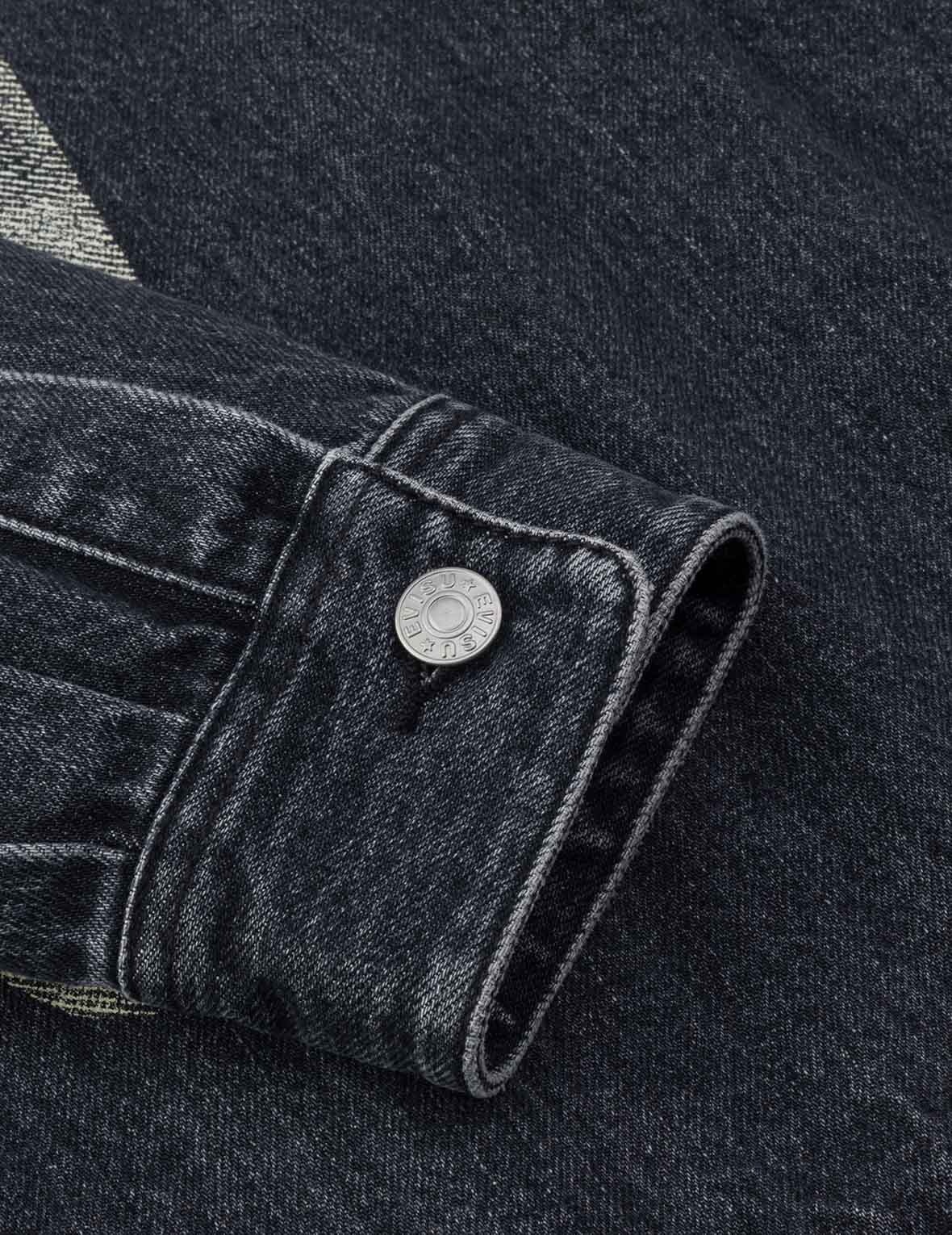 Daicock and Seagull Print Relax Fit 2-in-1 Denim Worker Shirt Jacket - 10