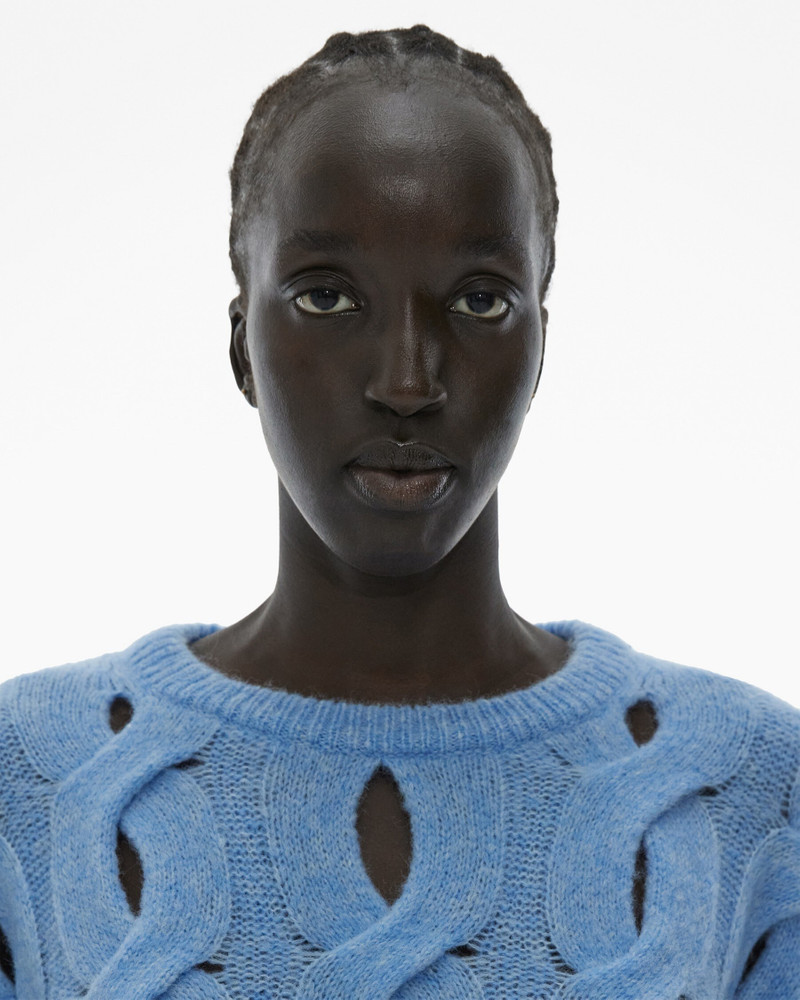 CROPPED CABLE KNIT SWEATER 7