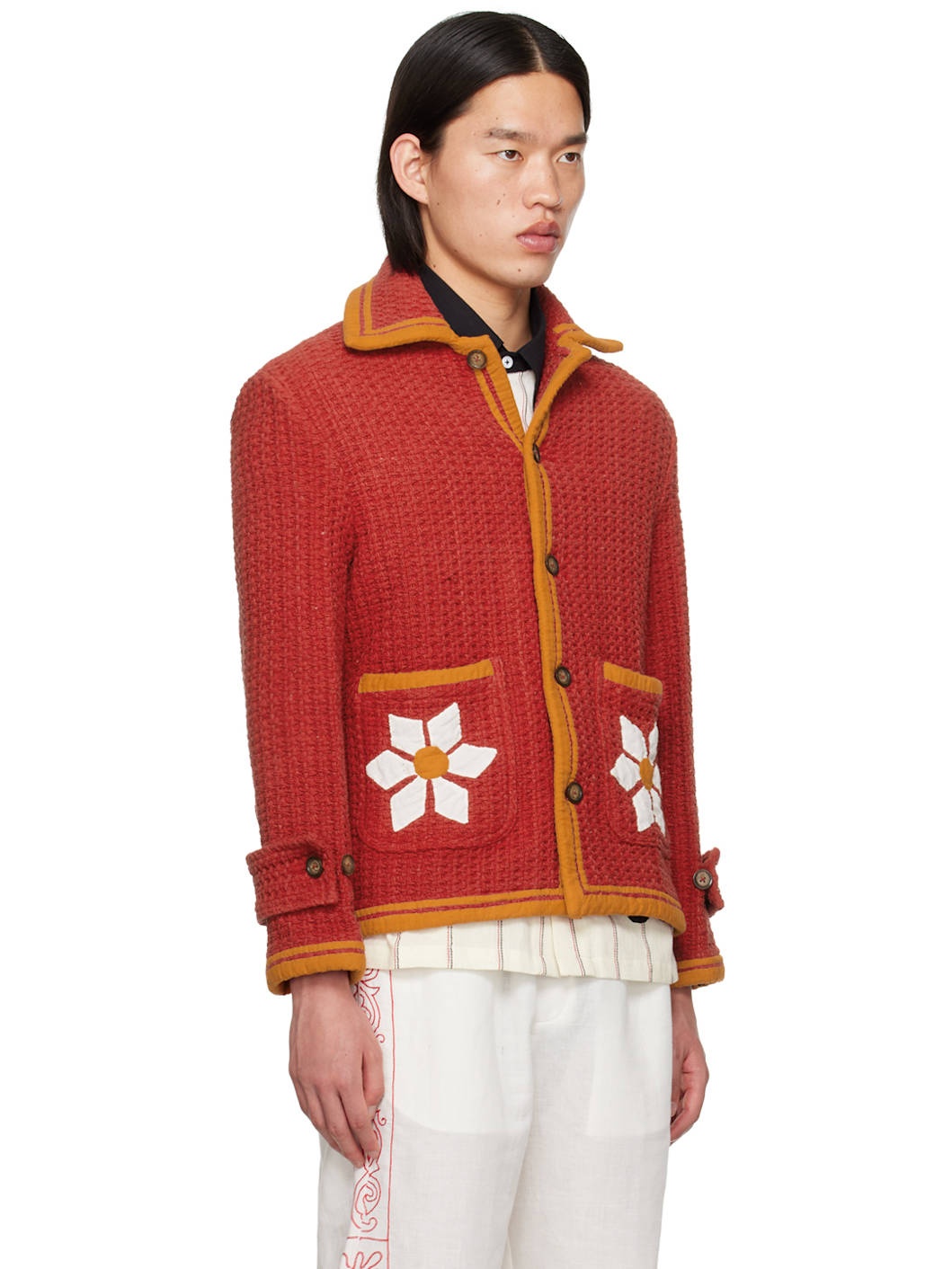Red Appliqué Jacket - 2