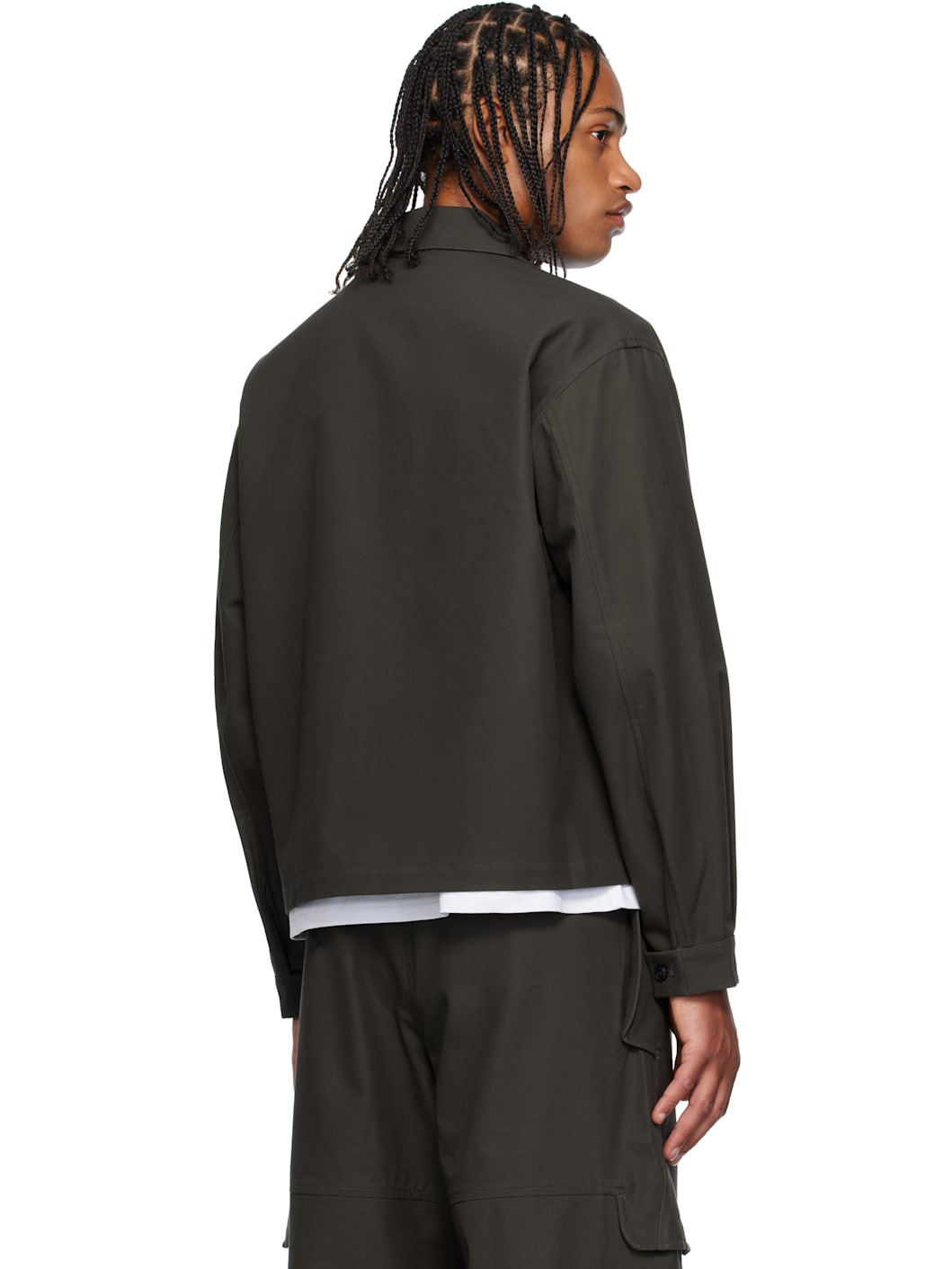 Gray Index Cotton Twill Jacket - 3