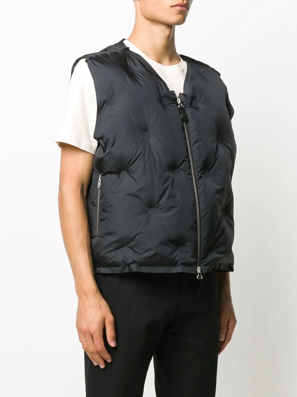 cropped quilted gilet - 3