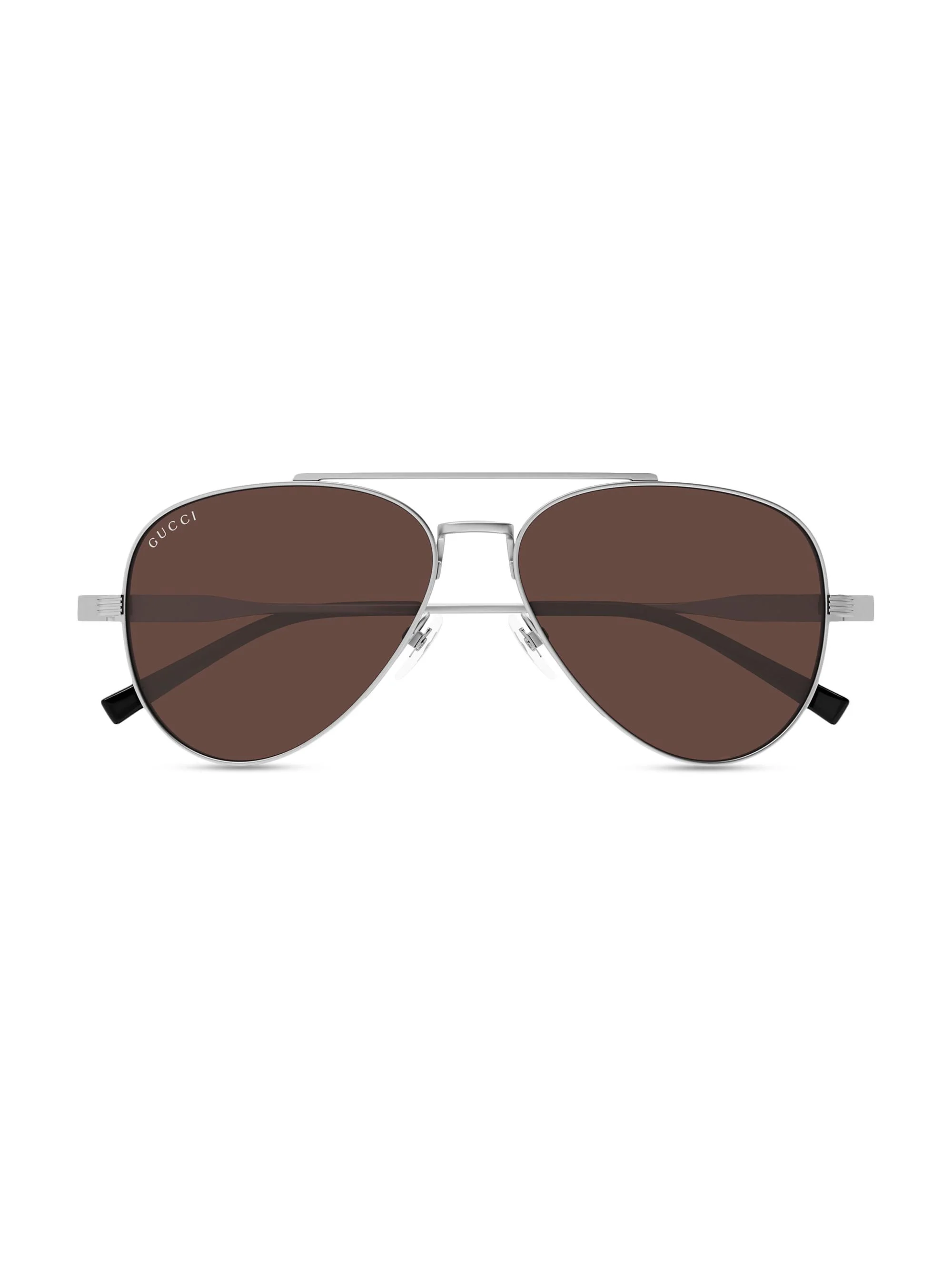 Men's 57MM Pilot Sunglasses - Ruthenium Brown - 1