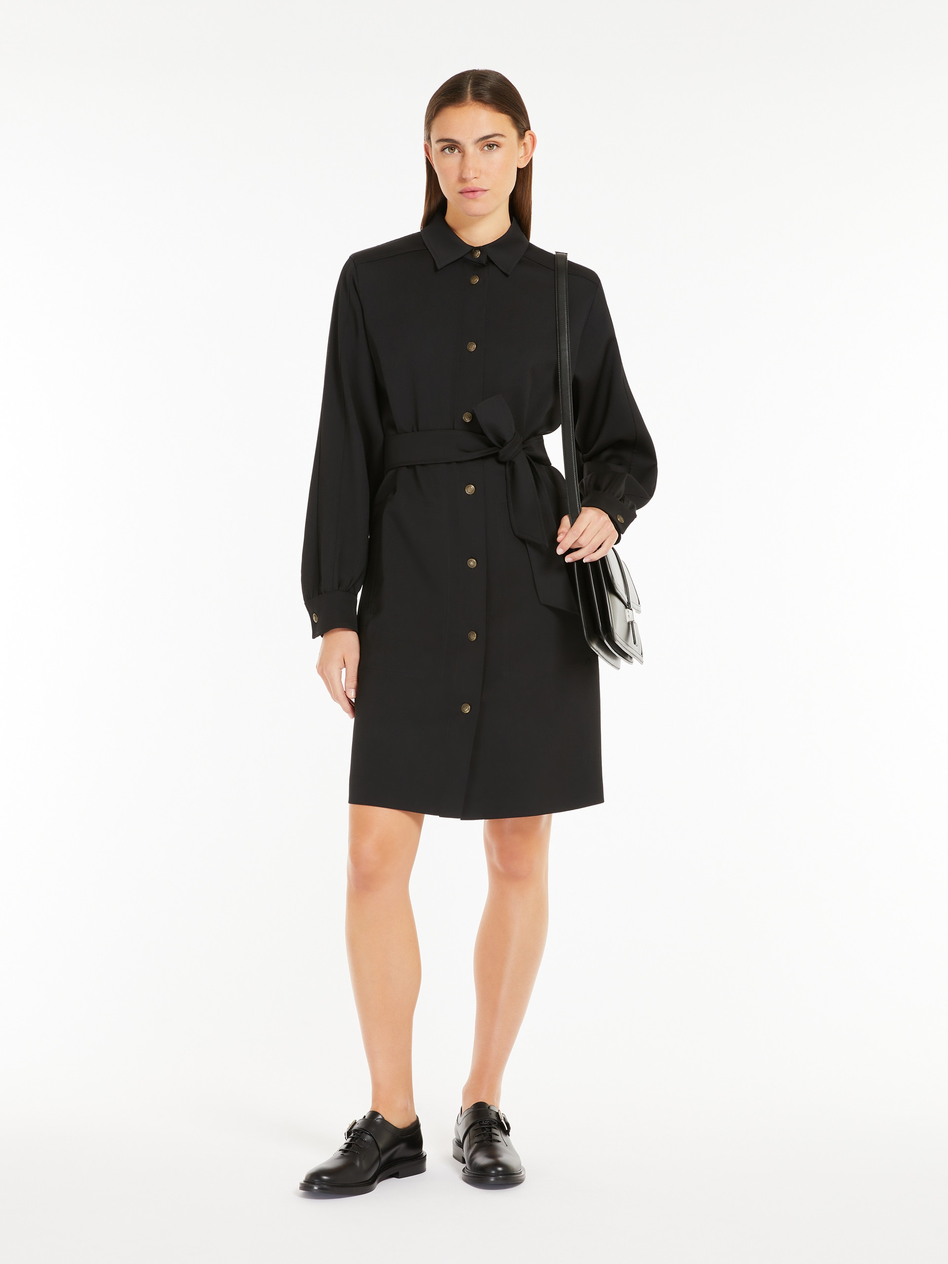 KIM Wool satin shirt dress - 2