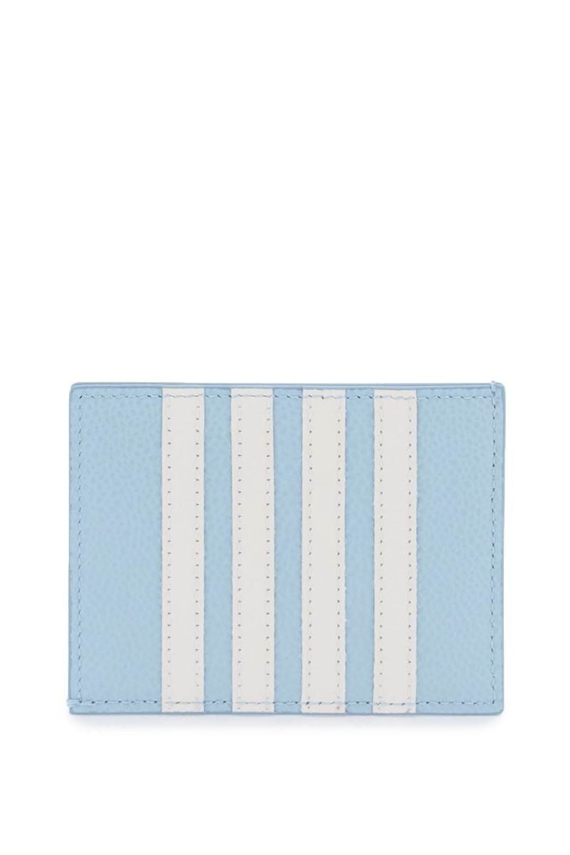 THOM BROWNE 4-BAR LEATHER CARD HOLDER - 3