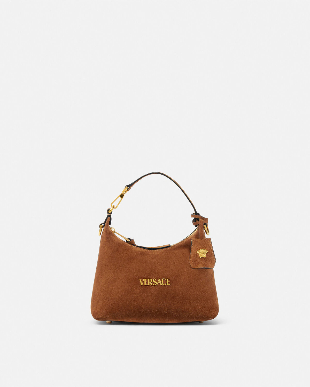 Versace Tag Suede Hobo Bag - 1