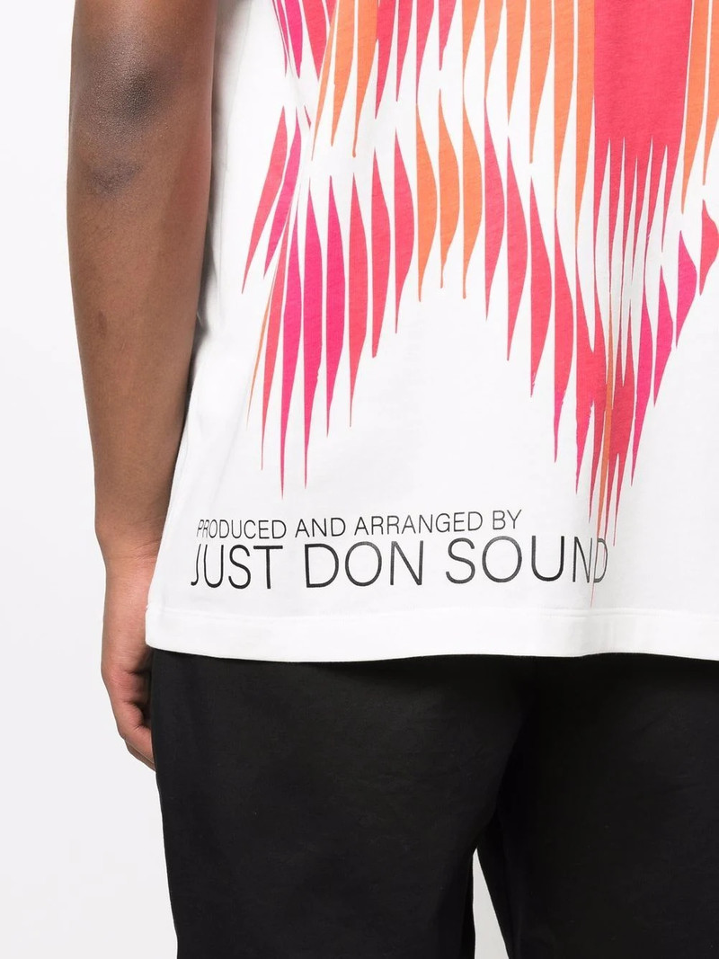 Sound-print short-sleeve T-shirt 5