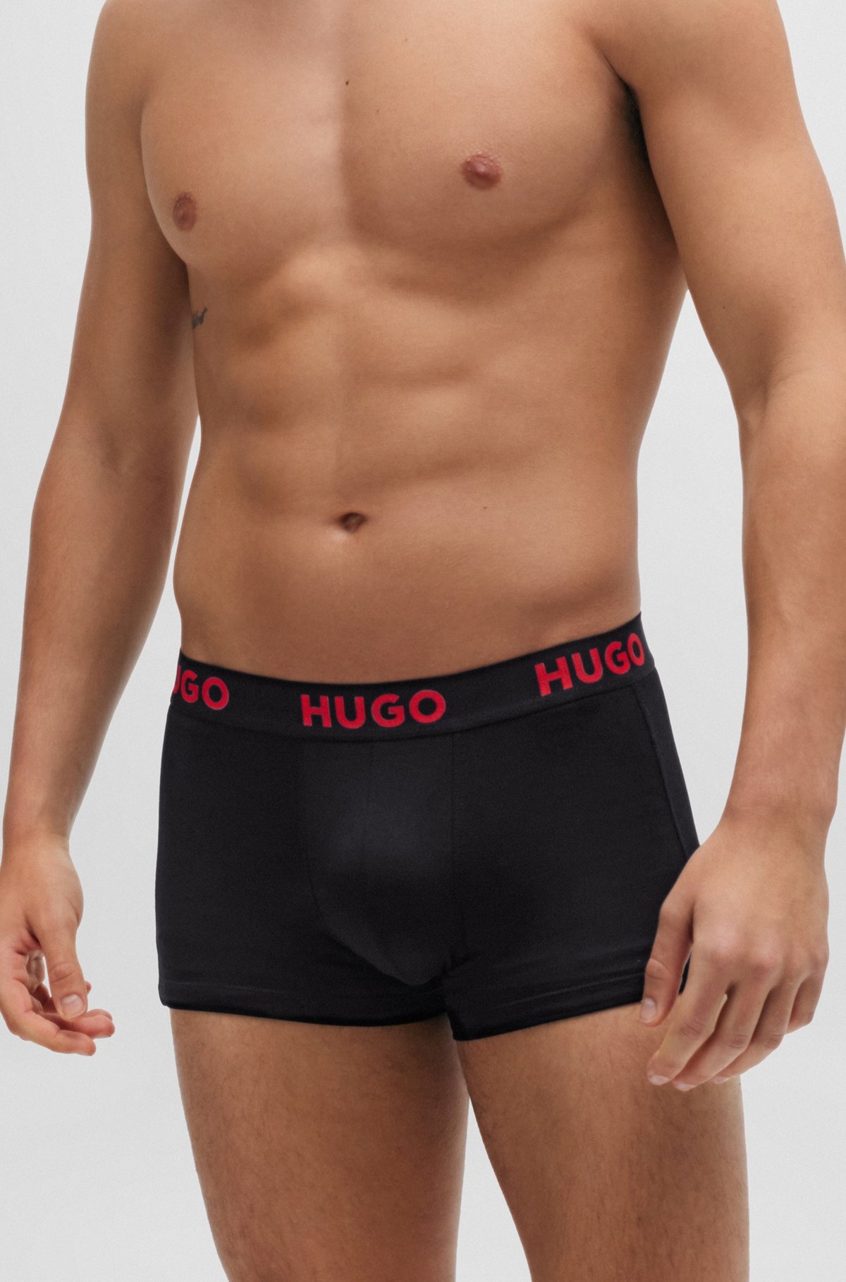 THREE-PACK OF STRETCH-JERSEY TRUNKS WITH LOGO WAISTBANDS - 4