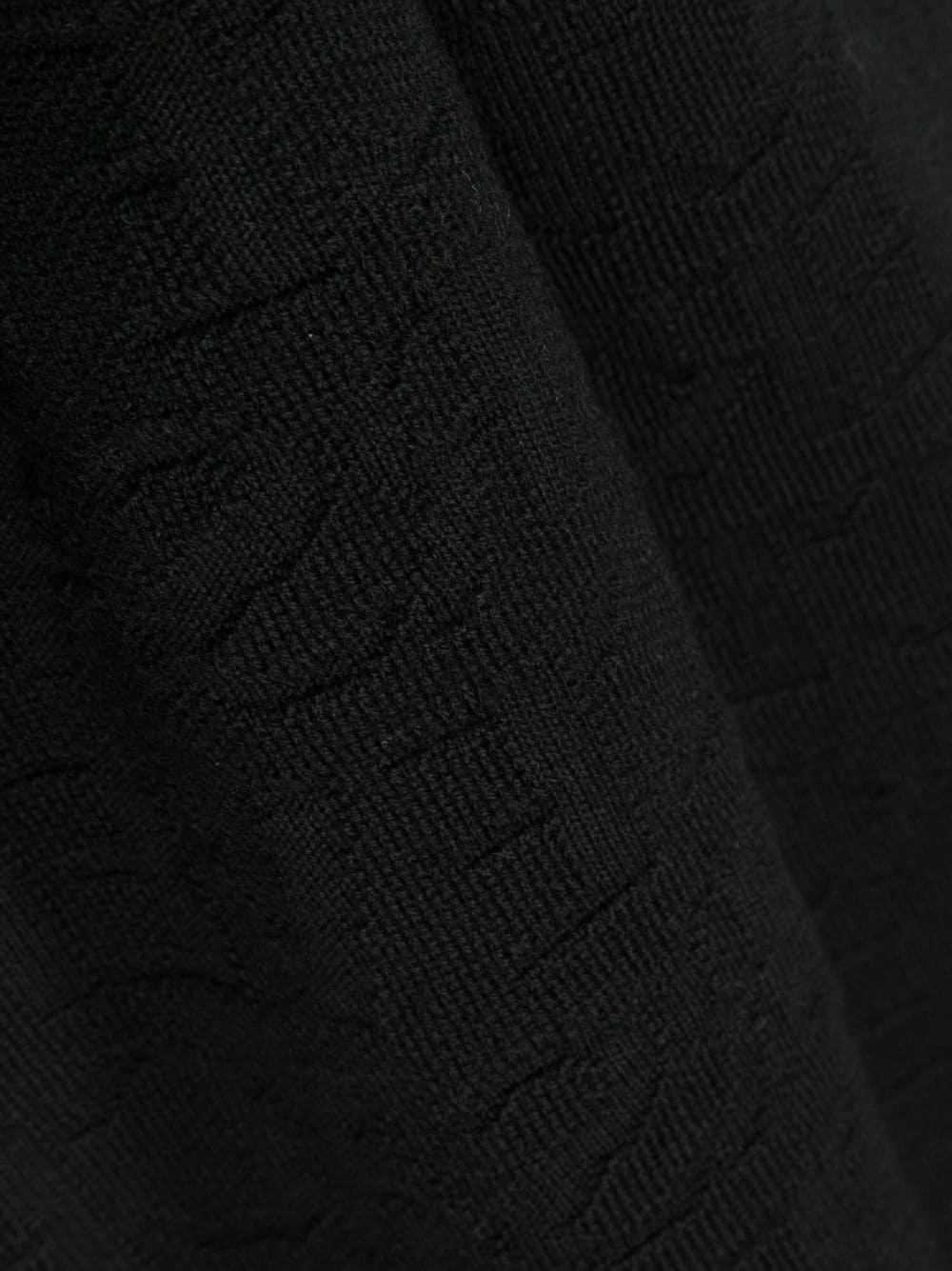 intarsia-knit logo wool scarf - 3
