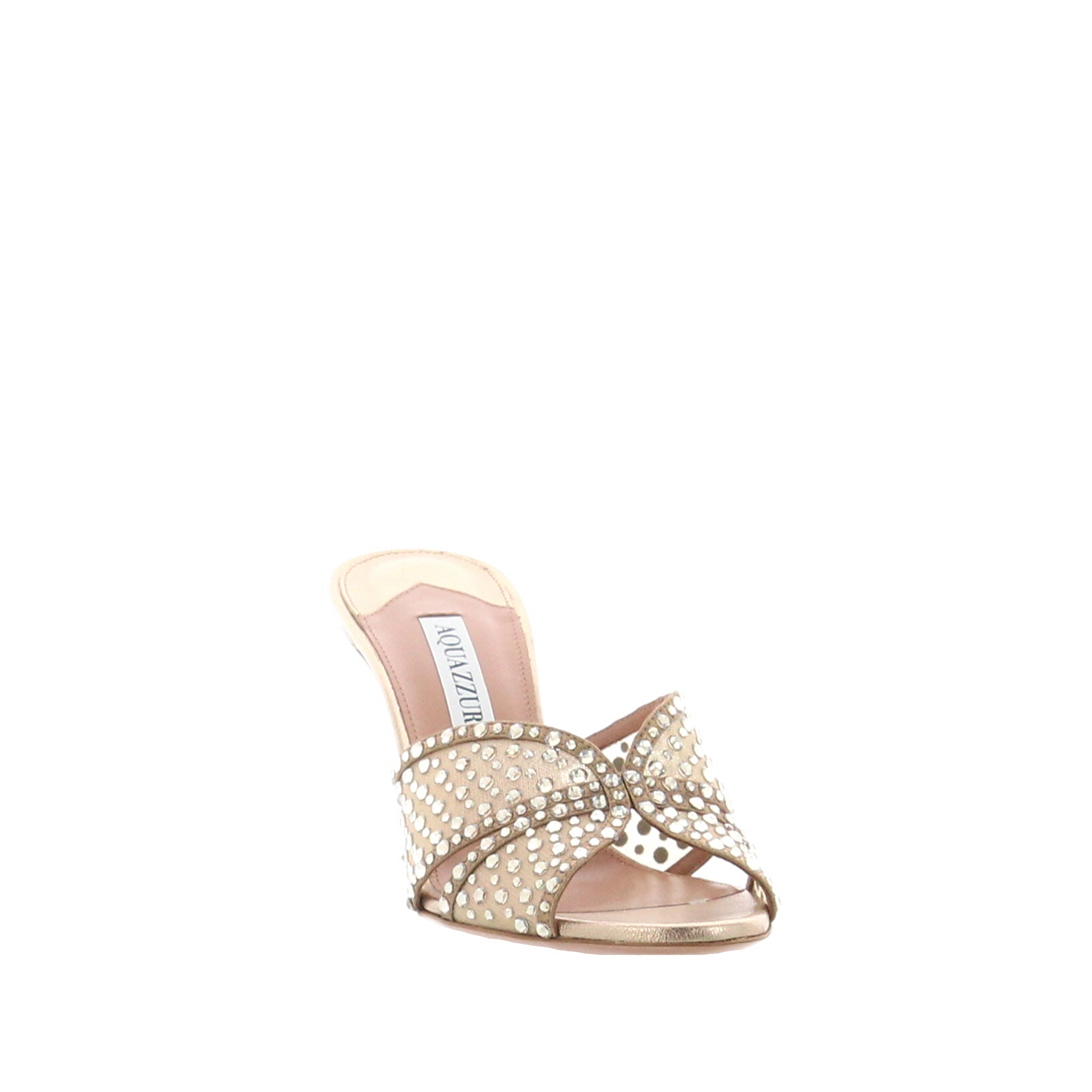 Aquazzura – Crystal Lover Mule 75 – Light Copper - 2