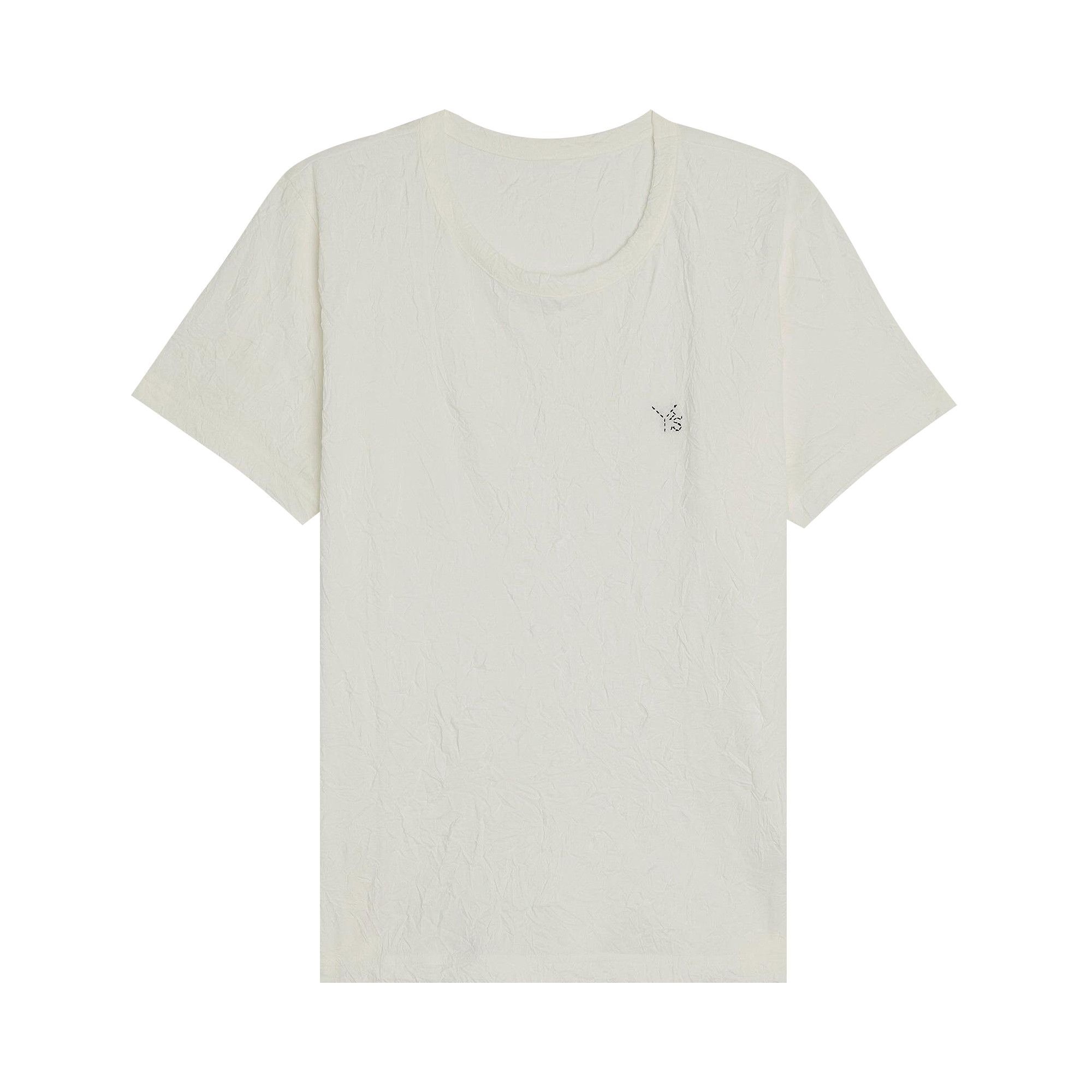 Y's Logo Embroidery Patch Border Stripe T-Shirt 'White' - 1