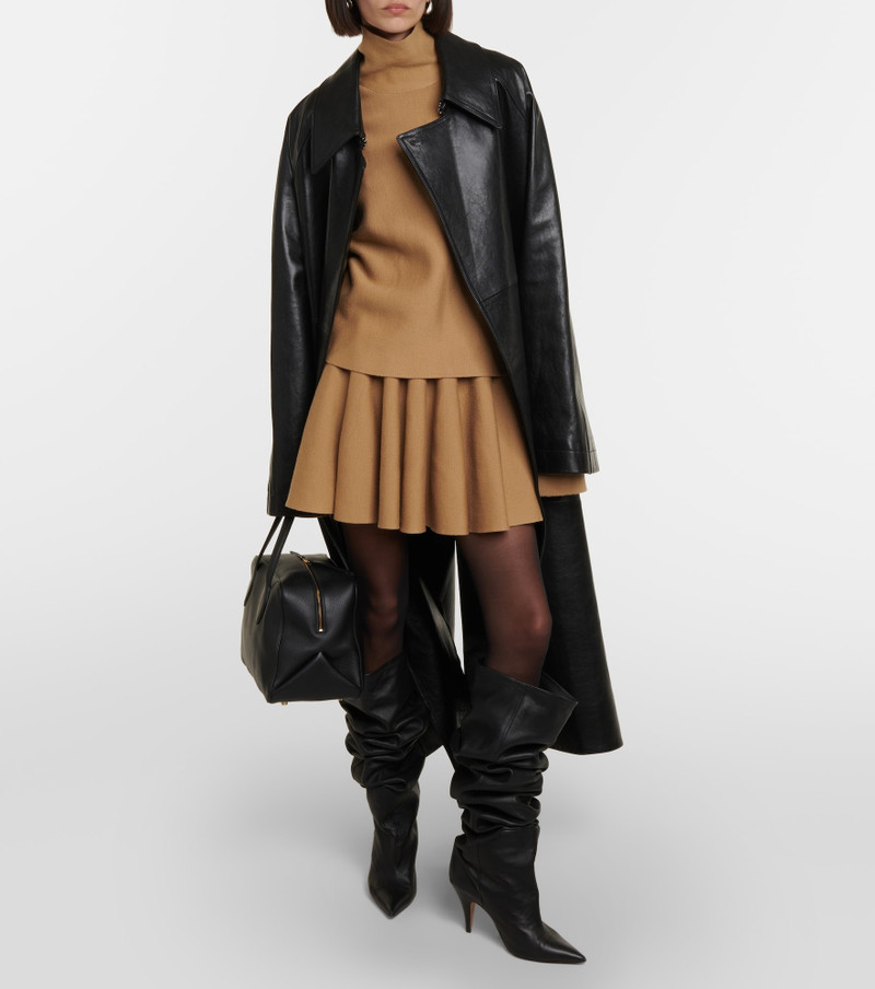 KHAITE Ulli wool-blend miniskirt outlook