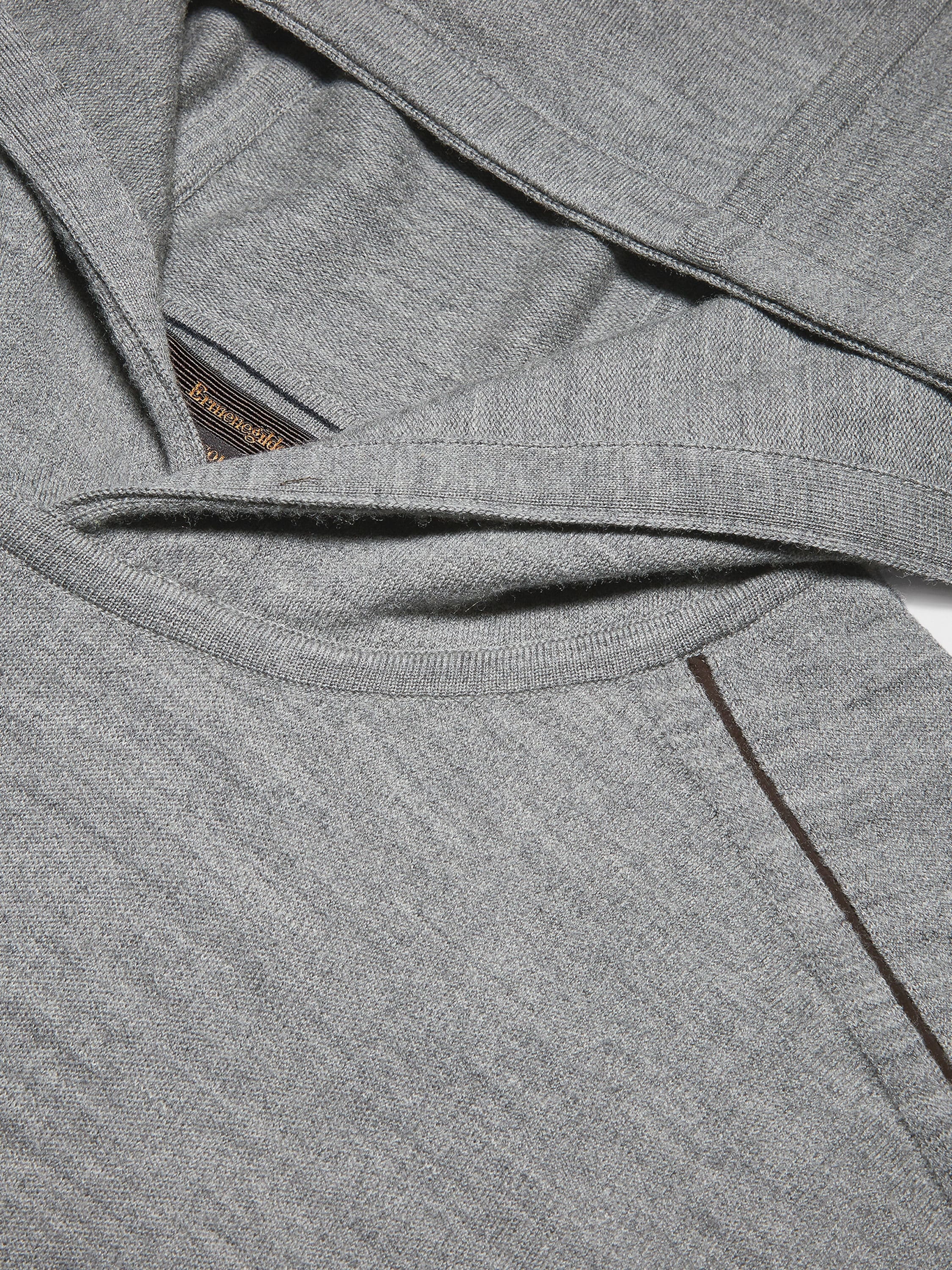 GREY MÉLANGE 12MILMIL12 WOOL HOODIE - 4