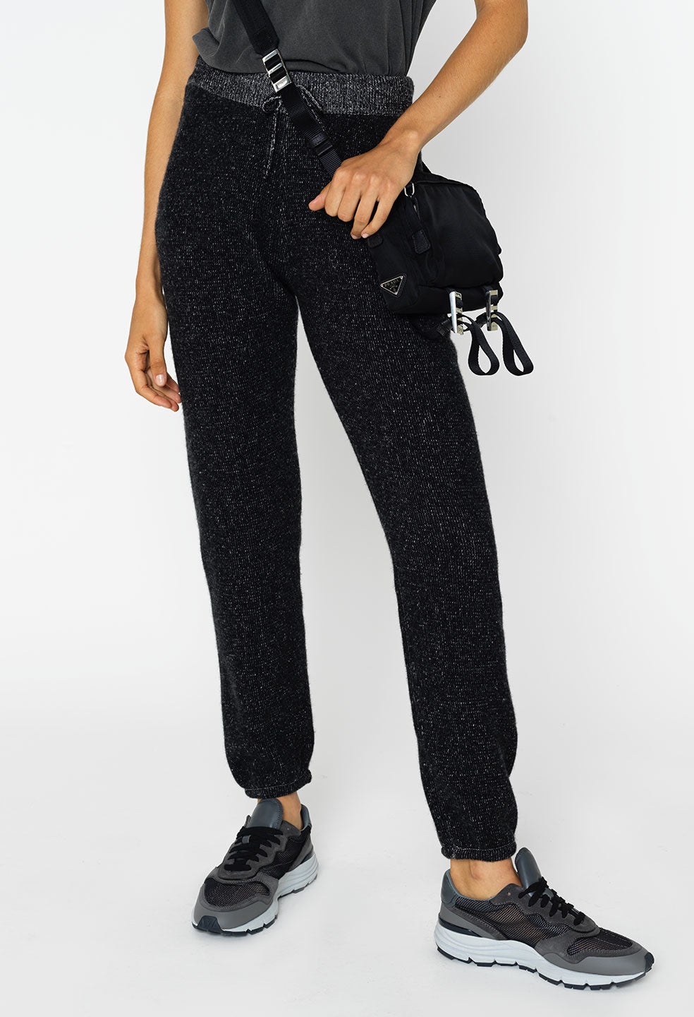 TWO TONE CASHMERE SWEATPANTS - 2