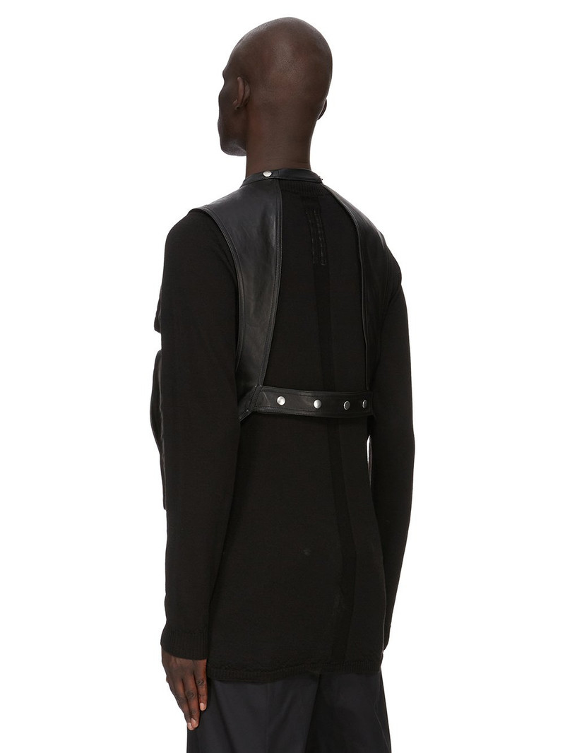 Black Concordians Cargo Leather Vest 3