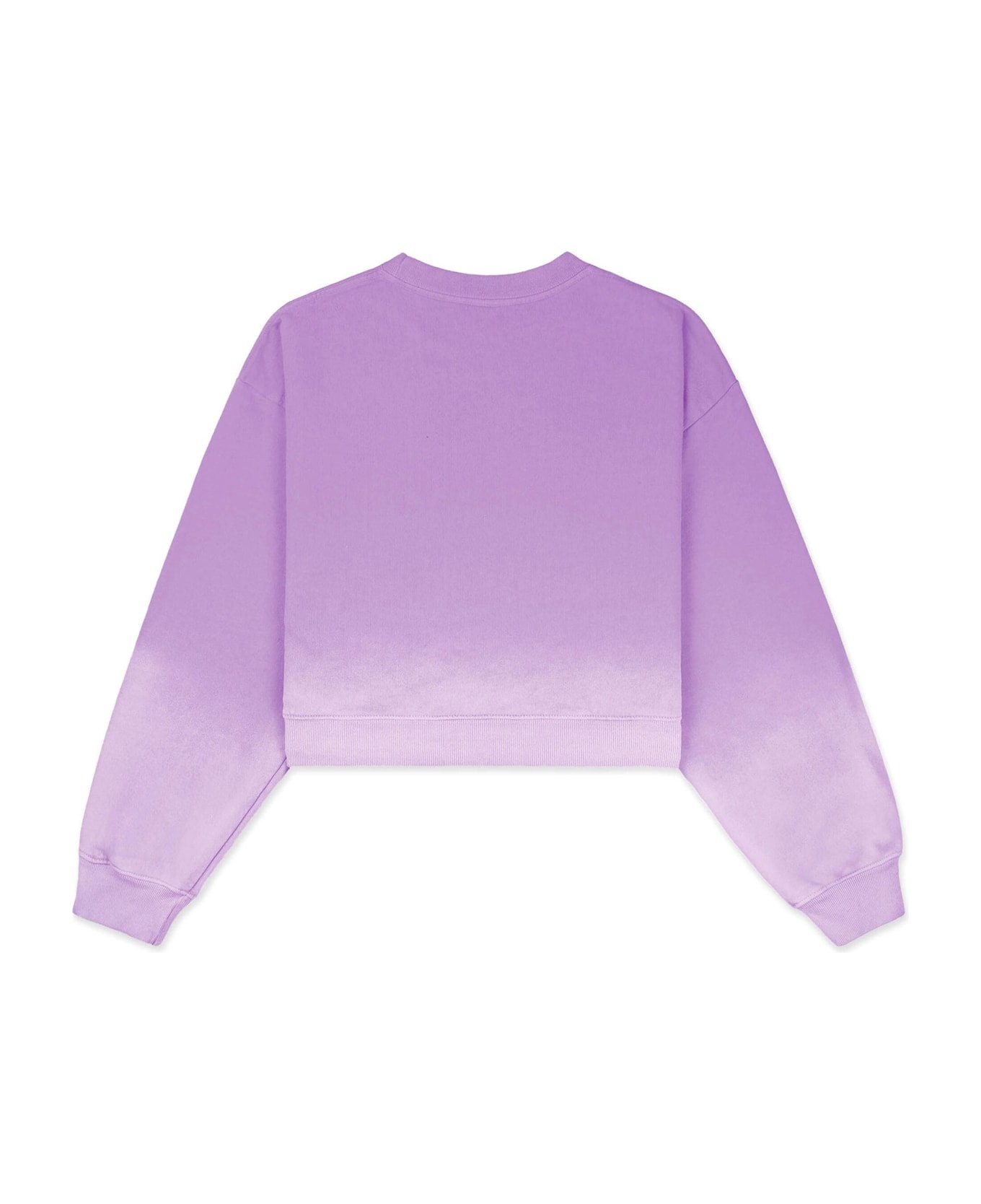 Serif Logo Embroidered Cropped Crewneck - 2