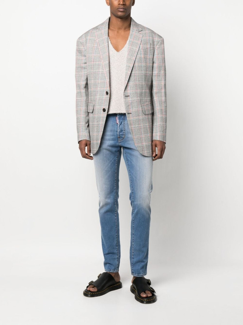 DSQUARED2 plaid-pattern single-breasted blazer outlook