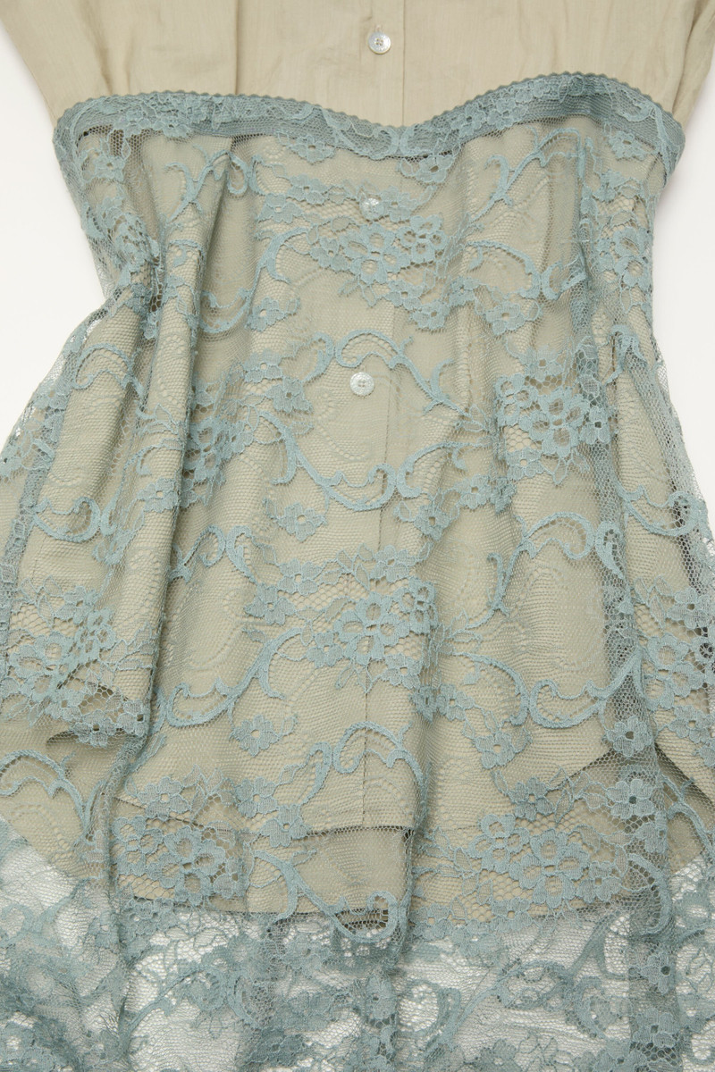 Layered shirt dress - Eucalyptus green 5