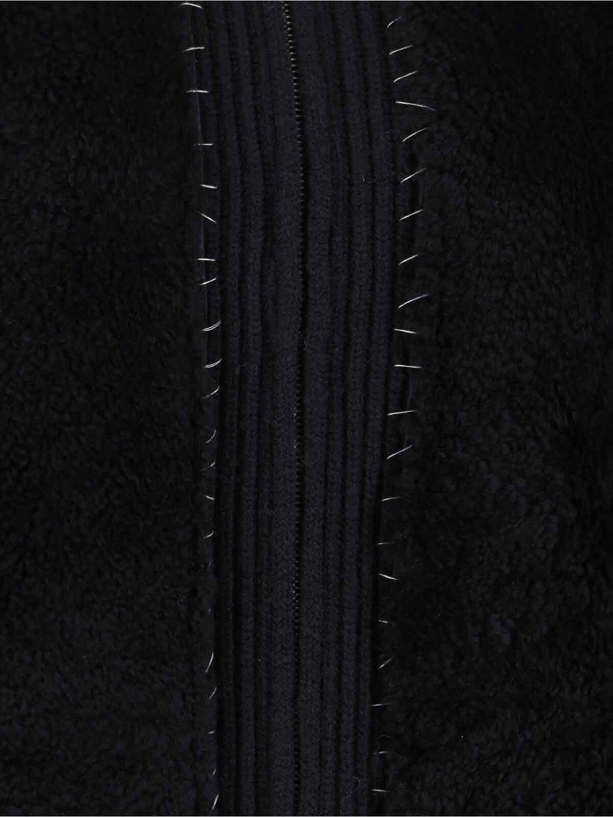 CARDIGAN WITH SHEEPSKIN COLLAR - 5
