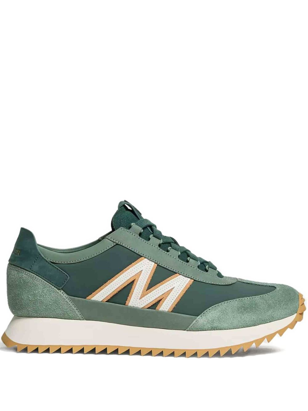 suede-panelled sneakers - 1
