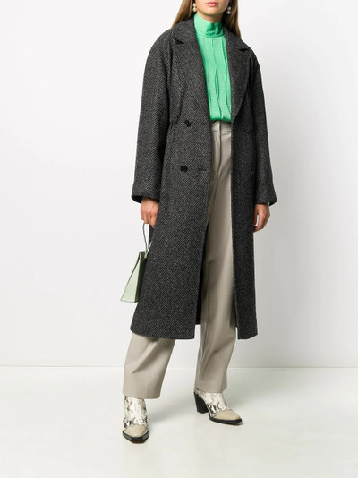 MSGM belted herringbone coat outlook