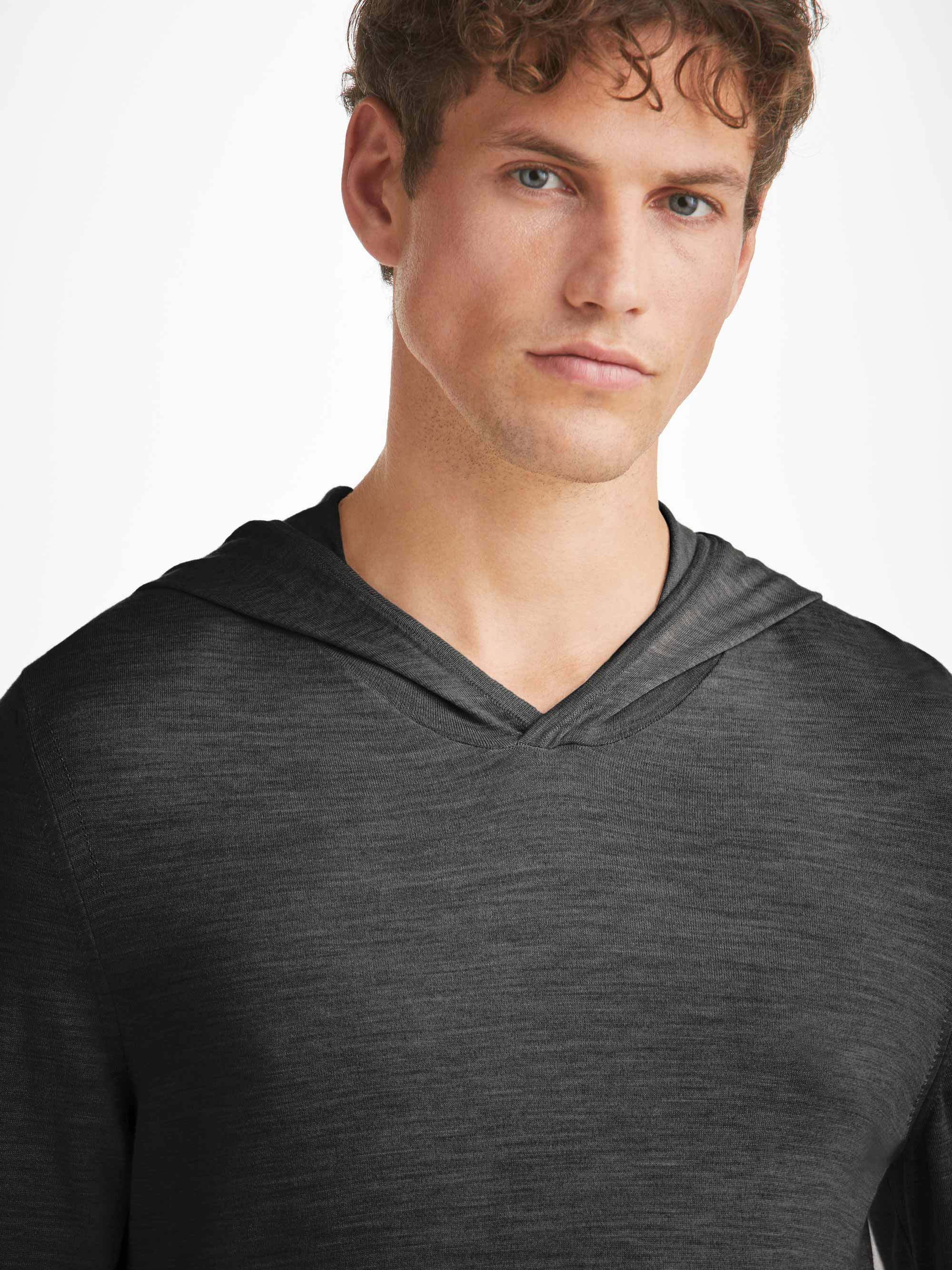 Men's Hoodie Orson Merino Wool Charcoal - 6