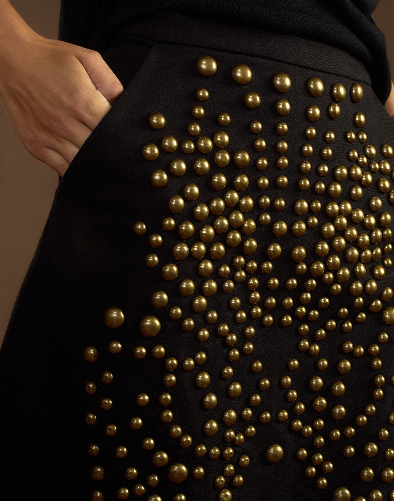 Serena Studded Denim Skirt - 8