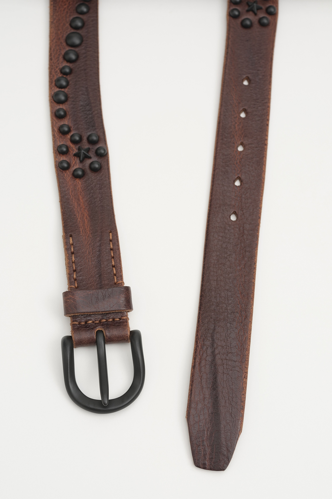 Star Fall Belt Brown Leather - 2