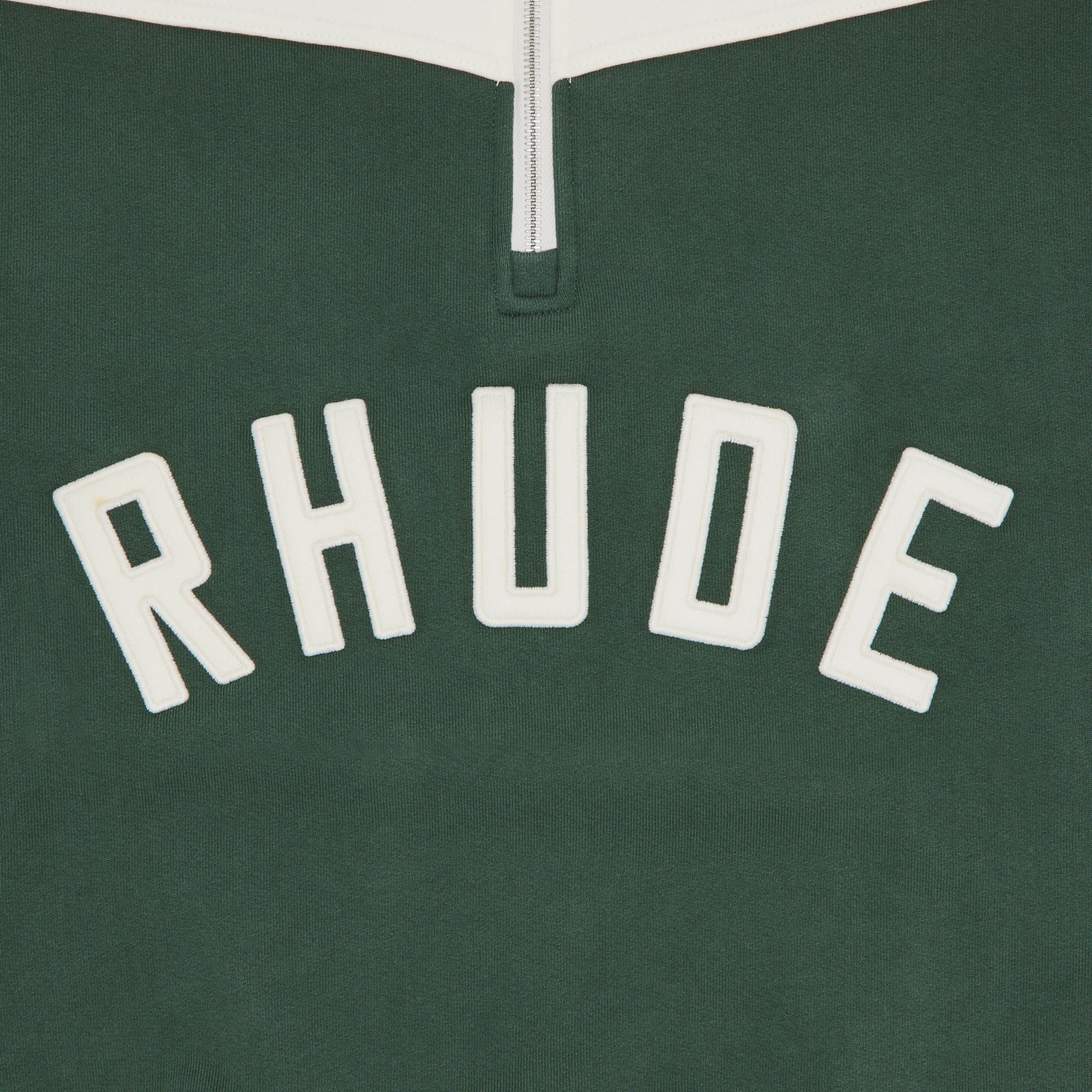 Rhude Monaco Half-Zip 'Hunter Green/Cream' - 3