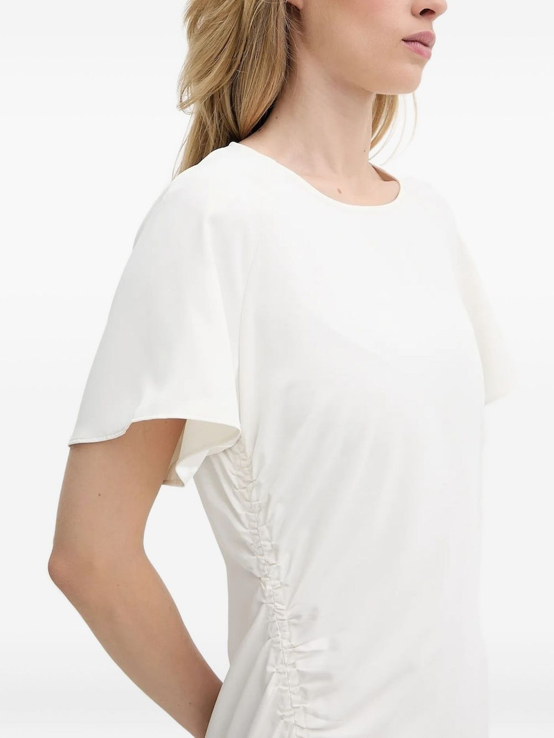 ruched midi dress 4