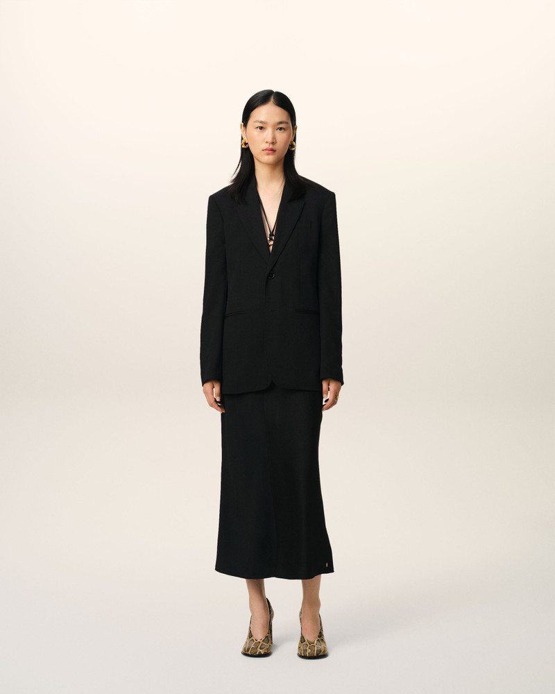 AMI Paris BLACK WOOL SEMI-LINED JACKET outlook