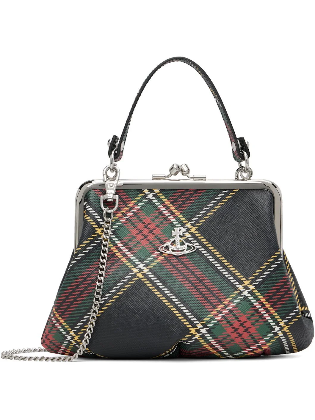 Green & Red Granny Frame Bag - 1