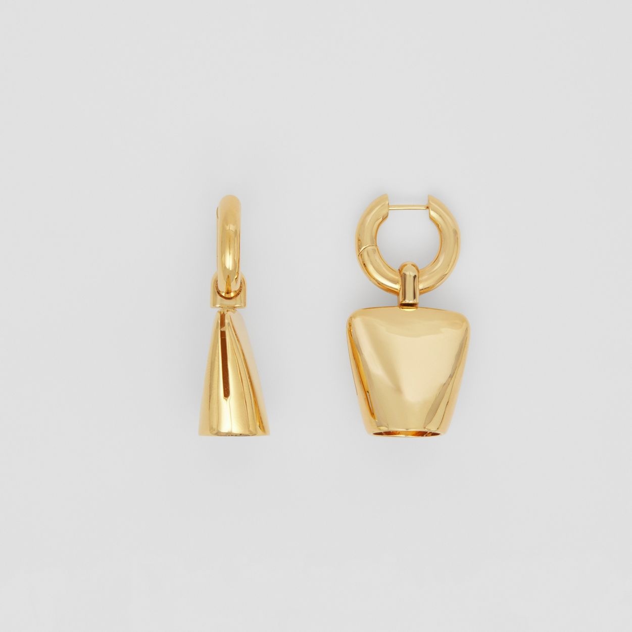 Gold-plated Cow Bell Detail Earrings - 4