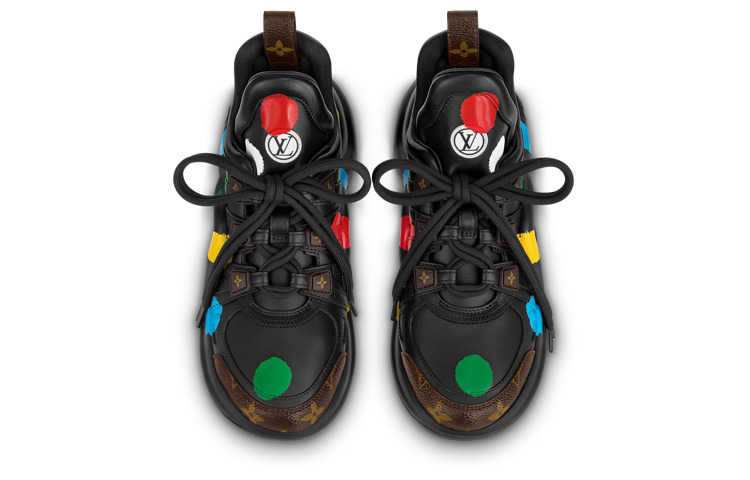 (WMNS) LOUIS VUITTON x YK Academy Archlight Sneakers 'Black with Colorful Dots' 1AB9RS - 3
