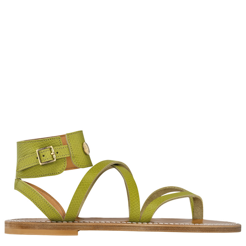 Longchamp x K.Jacques Sandals Kiwi Green - Leather 1