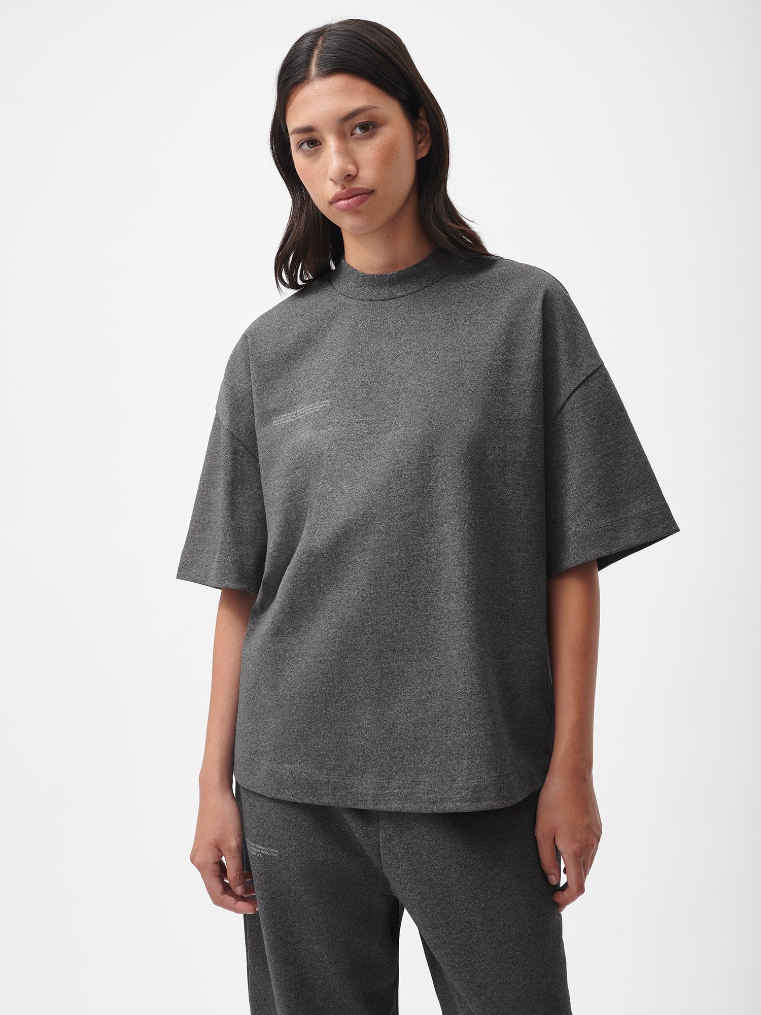 Womens Reclaimed Cotton Boxy T-shirt - Reclaim Charcoal - 2