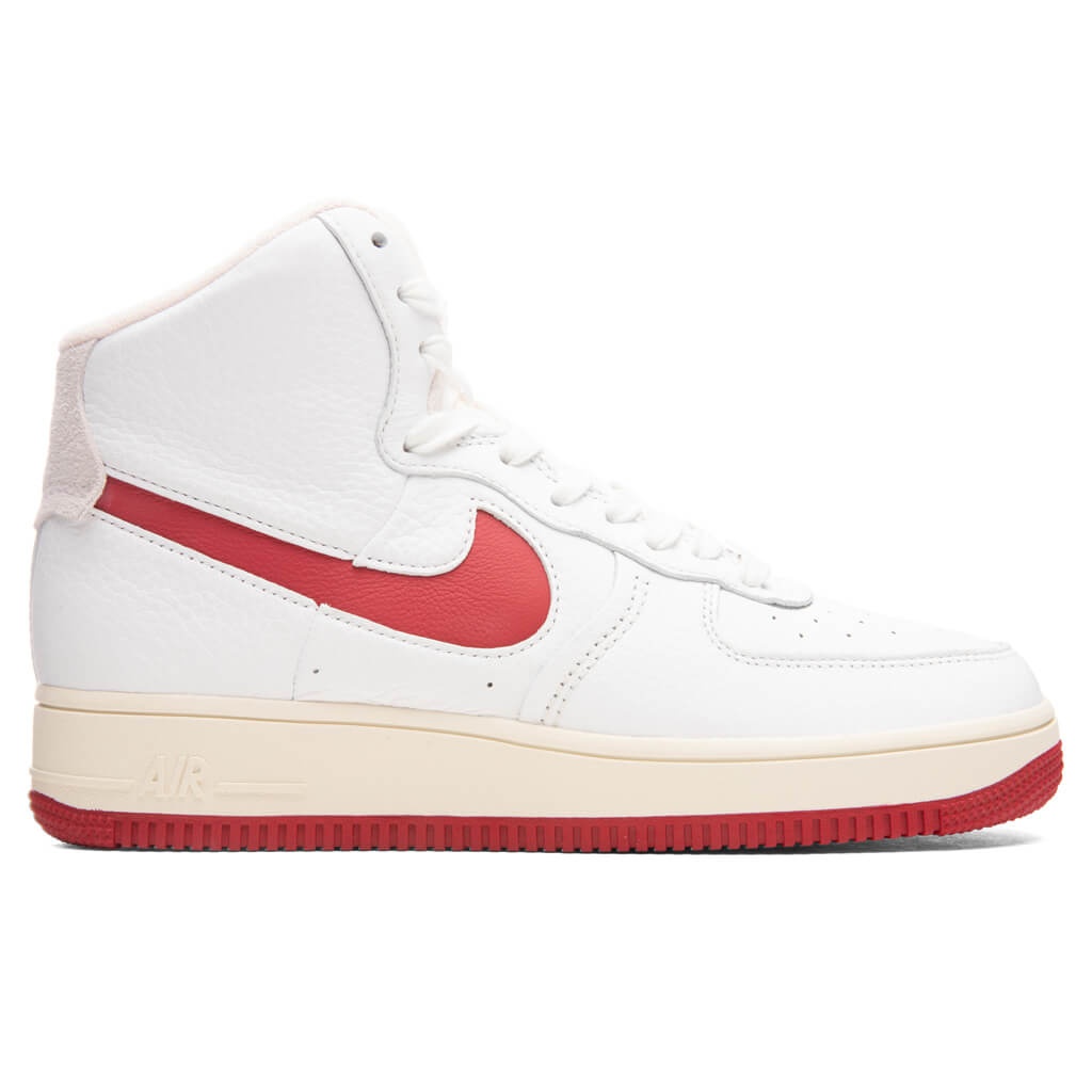 NIKE WOMEN'S AIR FORCE 1 SCULPT - SUMMIT WHITE/GYM RED - 1