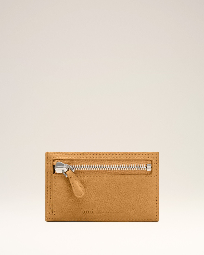 YELLOW COW LEATHER CARROUSEL ZIPPED CARD HOLDER 1