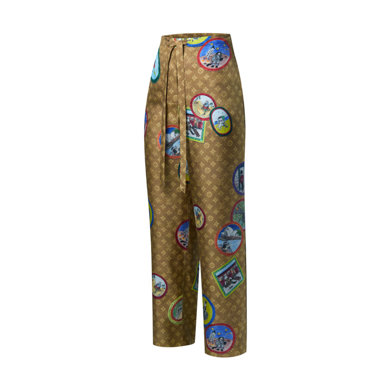 Monogram Cat Stamp Pajama Pants 2