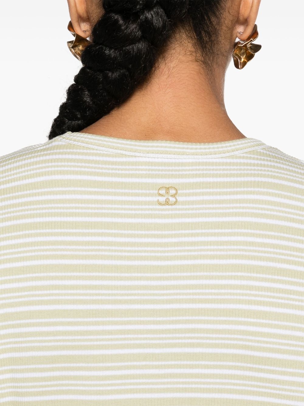 striped ribbed T-shirt - 5